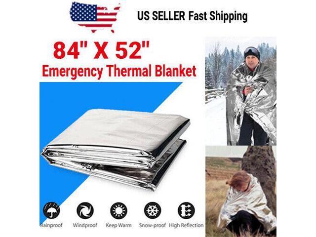 6 Emergency Rescue Space Thermal Mylar Blankets 84 x 52 New Free Shipping ! 