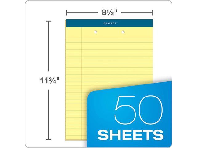 WRITING PADS 8 1/2" x 11" STANDARD LEGAL CANARY USA MADE 750 SHEETS 
