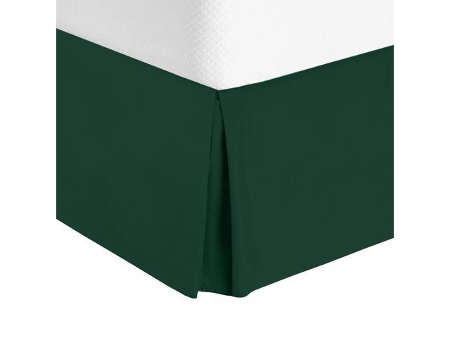 Hunter Green Full Luxury Pleated Tailored Bed Skirt 14” Drop Dust Ruffle 