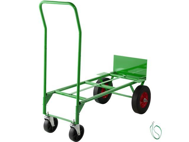 Hand Truck Convertible Dolly 200lb/300lb with 10inch Solid Wheels in