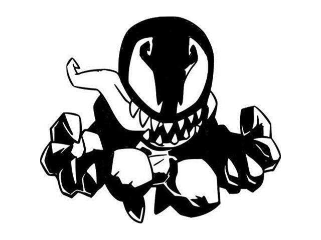 Marvel Comics Super Deformed Venom From Spiderman Vinyl Stickers Symbol  