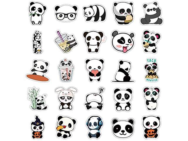 50 Pcs Vinyl Waterproof Panda Stickers For Adults - Cool Funny Diy Cute ...