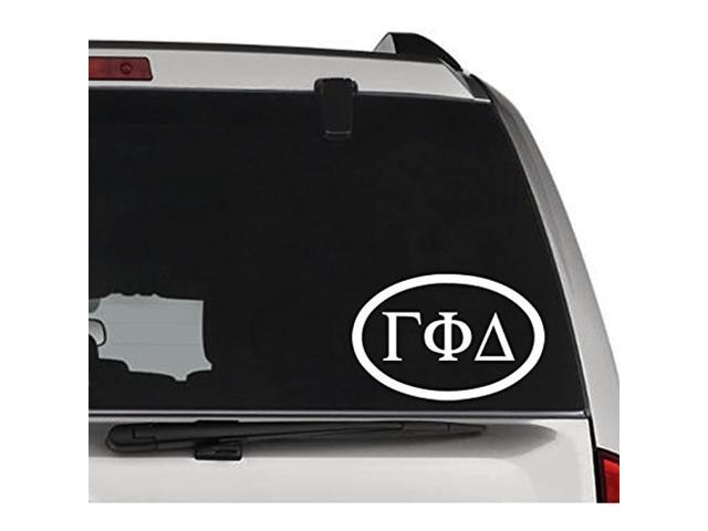 Gamma Phi Delta Sorority College Greek Permanent Vinyl Decal Sticker For Laptop Tablet Helmet Windows Wall Decor Car Truck Motorcycle - Size (07 Inch / 18 Cm Wide) - Color (Gloss Black)
