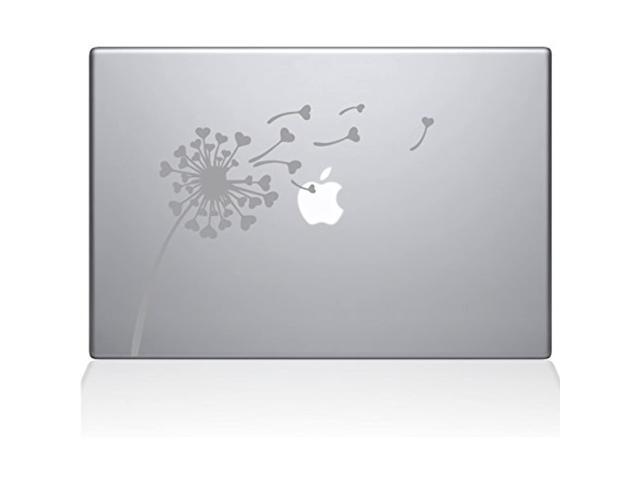 2045-mac-13a-s Dandelion Hearts Vinyl Sticker, Silver, 13