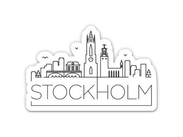 Stockholm Sweden Skyline - Vinyl Sticker For Car, Laptop, Notebook (5 ...