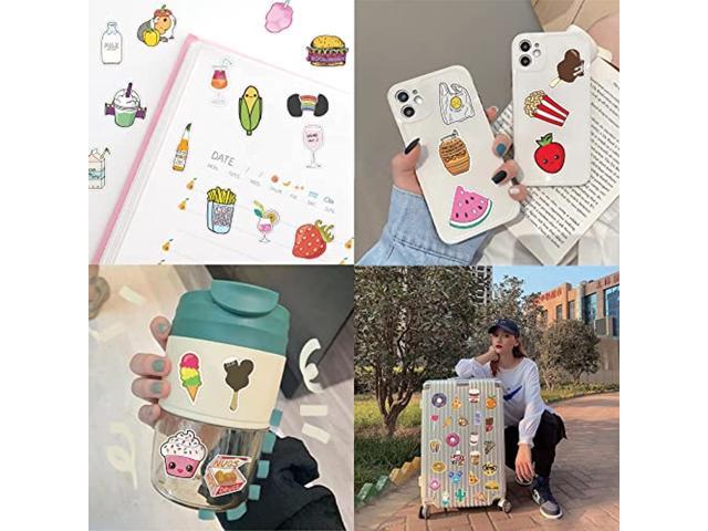 100 Pcs Food Stickers,fruit Decal Stickers,food Stickers For Kids,vinyl  Waterproof Stickers For Laptop,bumper,water Bottles,computer,phone,hard  Hat,ca