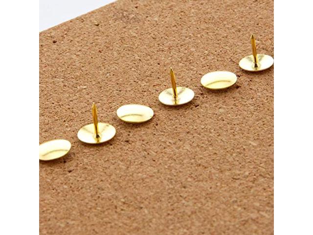 Tack & Pushpins Metallic 3/8 inch Flat Head for Cork Bulletin Board (200/Pack)1-PackNickel-plated (Silver) - 1-Pack - G8 Central