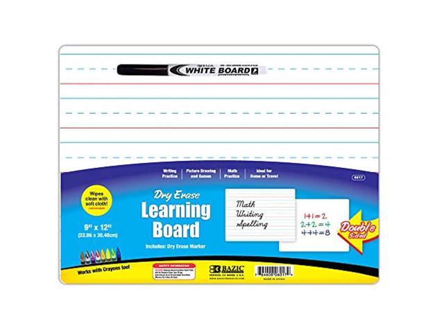 Dry Erase Whiteboards Ruled and Blank Double Sided Lap Boards l 9 X12 inch Ultimate Stationery Portable Learning 5 Pack 