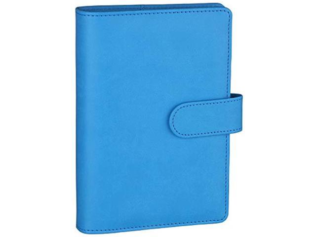 A6 PU Leather Notebook Binder Refillable 6 Round Ring Binder Cover for A6 Filler Paper Notebook Personal Planner Binder Dark Brown 