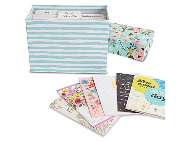 Floral Greeting Card Organization Box With 48 All Occasion Cards Cards - 5  X 7 Cards, 7.5 X 10 X 5.25 Box 