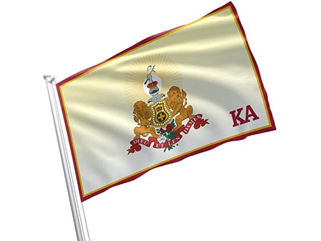 Kappa Alpha Order Licensed Flag 3X5 Feet For Home, Business, Basement, Garage. Durable 100% Polyester, Metal Grommets For Hanging, Printed On Demand (Kappa Alpha Order # 1)
