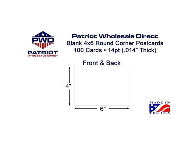 100 Blank Mailable 4x6 Heavy Duty 14PT Postcards with Mailing