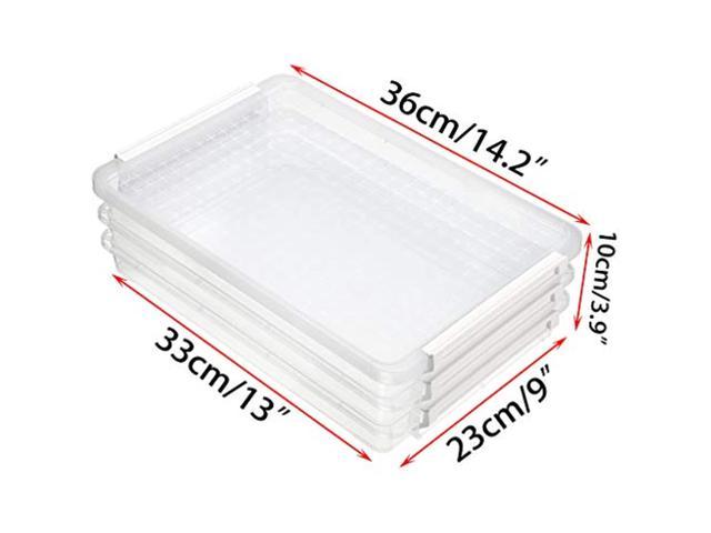 2 Deck Clear A4 File Box - Stackable Desk File Container Holder