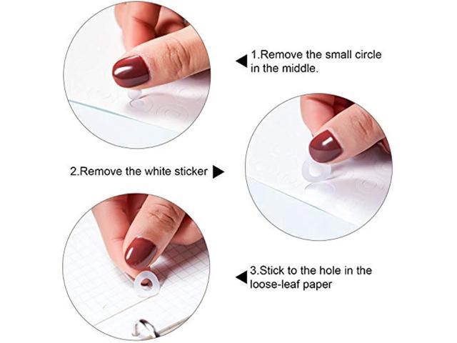 2000 Pieces Self Adhesive Reinforcement Label, Round Binder Hole  Reinforcements for Repairing Holes and Strengthening Holes, Assorted Donut  Designs