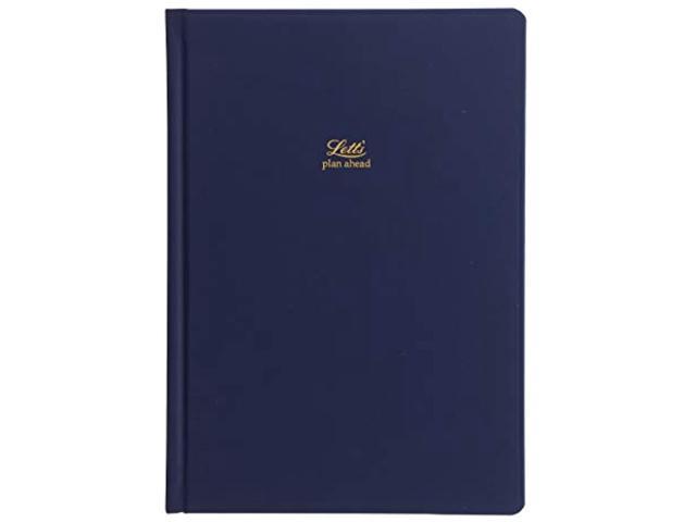LETTS Icon A5 5 Year Diary, Cream Paper, 384 Pages, 8.25 x 5.75 x 0.75  Inches, Navy (B090024), gold