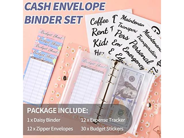 80 Budget-Categories Stickers Rose Gold - Cash Envelope System Budget Binder Labels Vinyl Decals for Finance Planner, Cash Envelope Wallet, Money