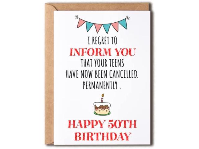 Funny 50Th Birthday Card - 50Th Birthday Card - For Son Daughter Sister  Brother Nephew Niece Grandson 