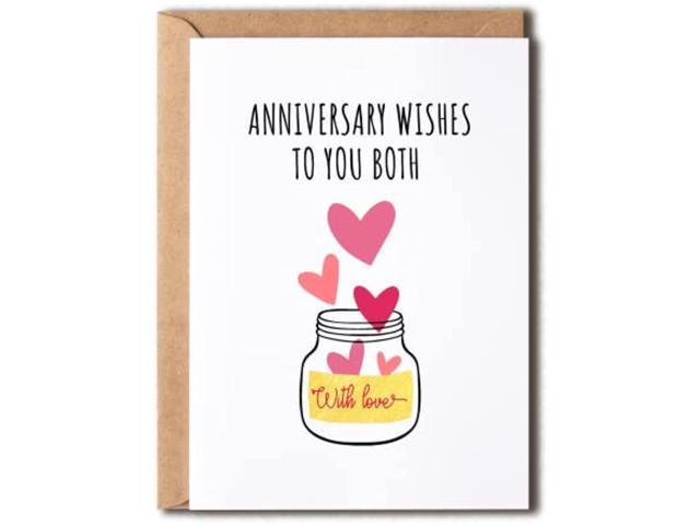 Anniversary Wishes To You Both - Love Hearts Design Anniversary Card - Funny  Anniversary Card For Husband Boyfriend - Love Card - Card For Wife  Girlfriend 