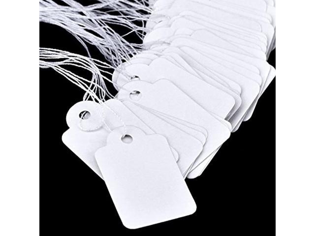 White Marking Tags Price Tags Price Labels Display Tags with Hanging  String, 500 Pack (35 x 22 mm) 