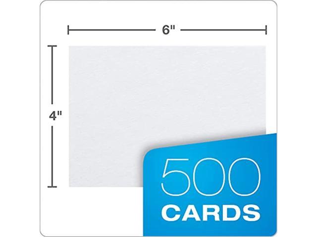 Oxford Index Cards, 500 Pack, 4x6 Index Cards, Blank on Both Sides, White,  5 Packs of 100 Shrink Wrapped Cards (40177)