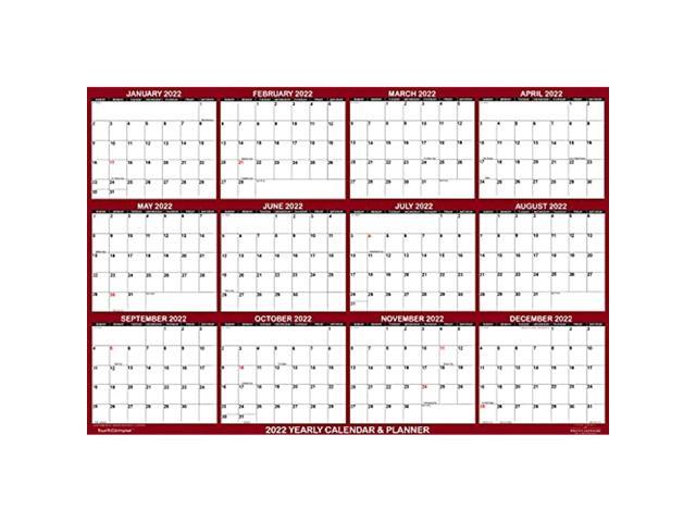 2022 Calendar Year Planner LAMINATED XL Wall Chart Monthly Yearly To Do Wipeable 