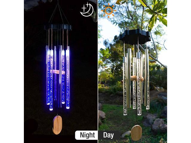 Solar LED Garden Outdoor Wind Chimes Colour Changing Lights Hanging  butterfly US - eBay