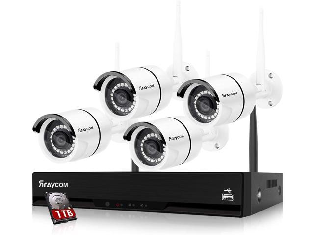 Remote Access Rraycom 8CH Security Surveillance System HD-TVI 2MP Lite 5 in1 DVR with 1080P IP67 Weatherproof Bullet Cameras for Outdoor,115ft Night Vision,1TB HDD,Support IP Cameras,Motion Alert 4 