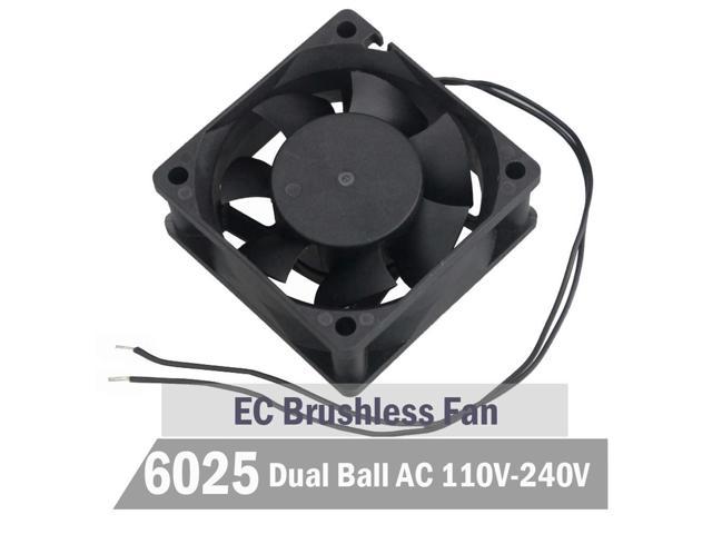 OIAGLH 50Pcs Ball 60mm 6cm 6025 EC Fan 110V 120V 220V 240V Cooling Fan