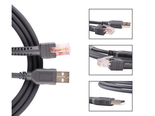 Praktisches High Smart Speed ​​USB 2.0 A-Stecker-zu-RJ45-Kabel für Symbol-Barcode-Scanner LS2208 6 Fuß hohe Leistung 
