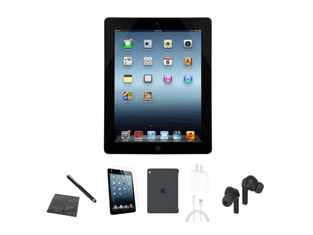 Refurbished: Apple iPad 4 A1458 (WiFi) 16GB Black Bundle w/ Case ...