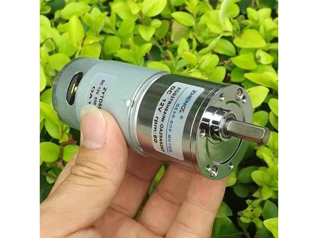 RS-555 Micro 37mm Electric Motor DC 6V-24V 12V Low Speed Double Dual Shaft 