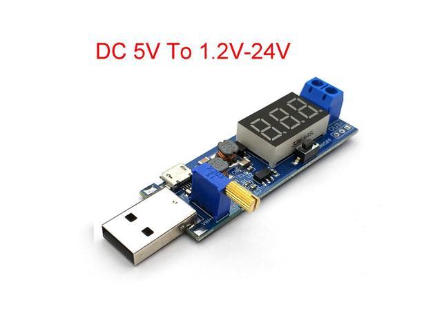 USB DC 5V to 3.3-24V 15W Adjustable Step Up/Down Boost Buck Power Supply Module 