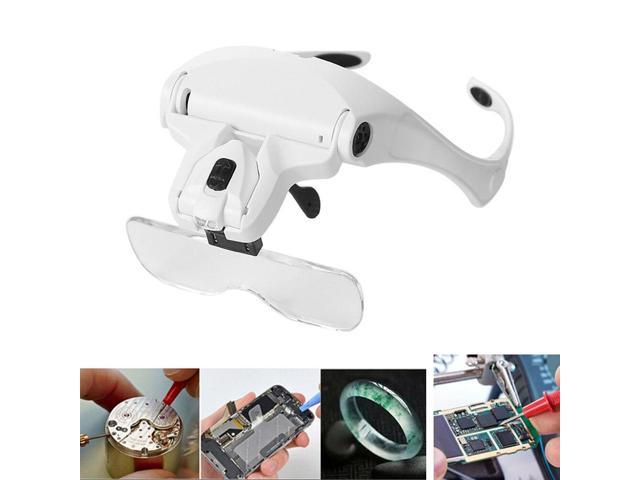 5 Interchangeable Lens Magnifier Loupe with LED Lights Magnifying Glasses