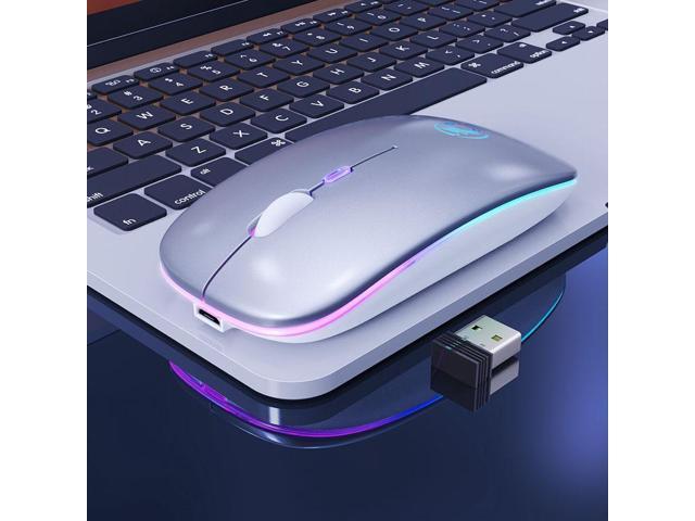 4 Keys 1600DPI Luminous Wireless Silent Desktop Notebook Mini Mouse, Style:Charging Luminous Edition