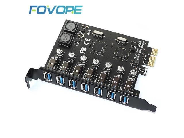 USB PCIe adapter 7 port USB 3 Hub PCI e adapter PCI express USB3 ...