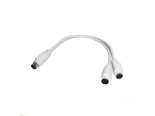 Motherboard PS2 PS/2 Splitter Adapter Cable 6Pin Mini Din Male to 2 ...