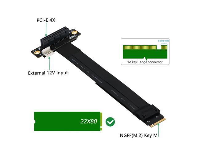Cable Length: 50cm, Color: R24SF ShineBear PCI-Express x4 PCI-E Gen3.0 32G/BPS M.2 NVMe Key M SSD to PCIe 4X Riser Adapter Card Extender Cable 10cm 20cm 30cm 60cm 80cm