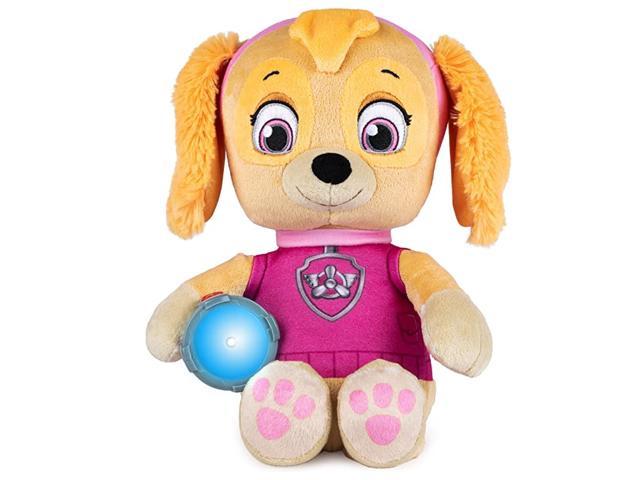 paw patrol snuggle up skye plush with flashlight and sounds