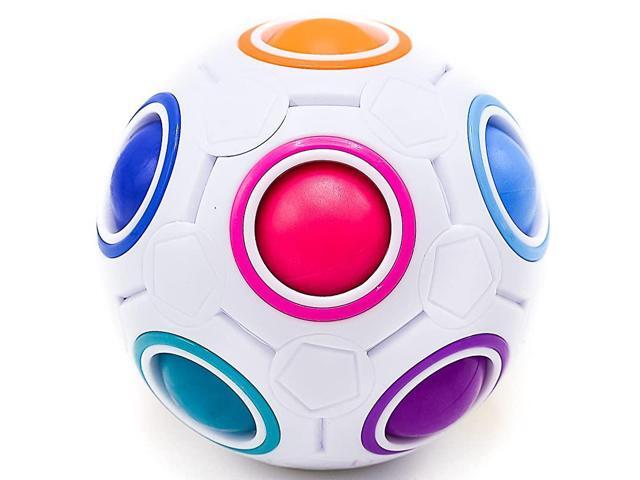 Challenging Puzzle Speed Cube Ball Fun Fidget Toy Brain Teaser with 11 Rainbow Colors 1 Pack