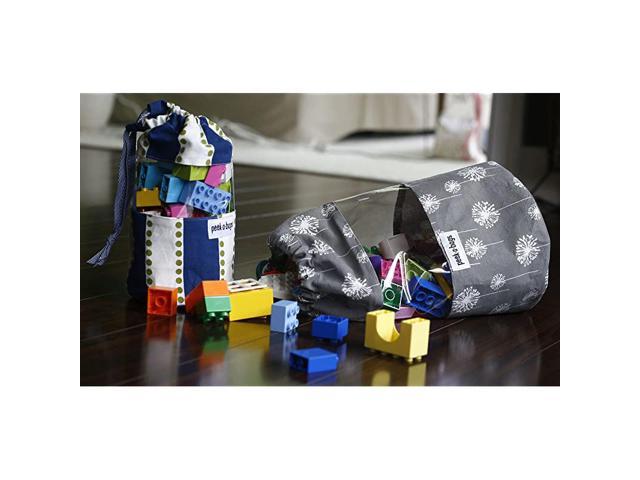 baby shower blocks books legos baby toys PEEK-A-BAGS For a CUTE Gift Bag Toy Storage Bag For Organization & Storage for Kids With Unique Colorful Drawstring toy bag diaper bag and stroller.