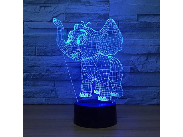 Amazing Elephant 3D Illusion Night Light led Table Lamp Night Light 7 Color 