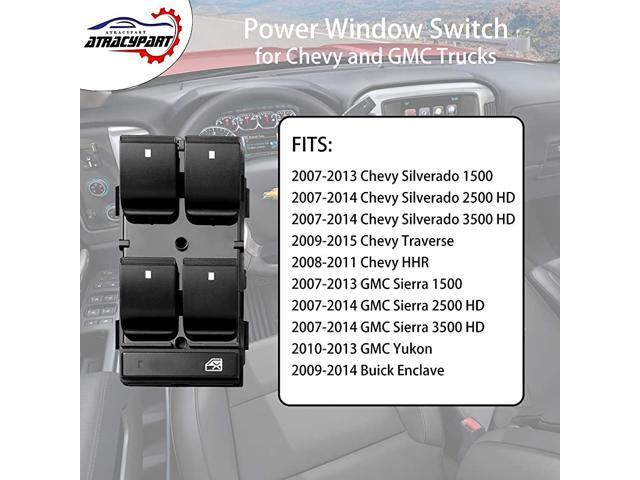 Front Driver Side Door Lock Switch＆Power Master Window Switch＆Power Side Mirror Switch Compatible with Chevy Silverado/GMC Sierra 1500 2500HD 3500HD 