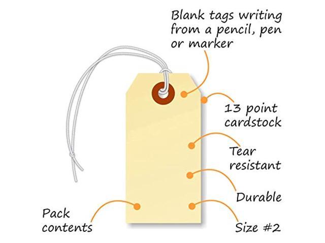 Regular and Special Price Tags with String - by SmartSign | 3.25 x 5 Cardstock, Pack of 250