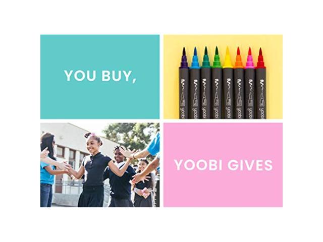 Yoobi Glitter Gel Pens 12-Pack | 12 Awesomely Bright Colors | No-Slip Grip  | 1.0mm Medium Tip