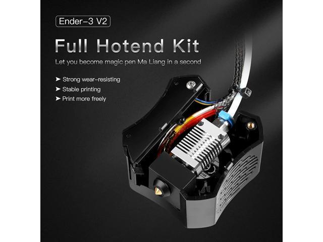 Creality Ender 3 V2 Full Hotend Kit 3D Printer Parts, 3D Printer  Accessories Assembled Hotend Nozzle Kit with Dual Fans and ABS Shell for  Ender-3 V2
