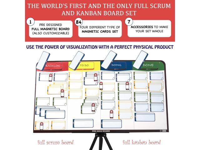  pmxboard Kanban Board Magnetic Kit, Scrum Board