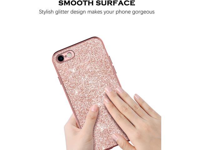 MATEPROX iPhone Se 2022 case,iPhone SE 2020 case,iPhone 8 case,iPhone 7 Glitter Bling Sparkle Cute Girls Women Protective Case for 4.7 iPhone 7/8