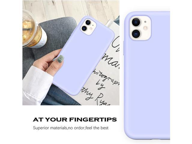 Case for iPhone 11 Pro Max 6.5 inch, Liquid Silicone Women Girls Men Soft  Rubber Slim Shockproof Protective Back Phone Cases Cover, Lavender Light  Purple 