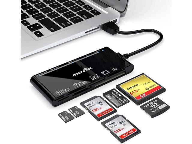 SD Card Reader 7 in 1 Multi USB3.0 Card Reader for SD/TF/CF/Micro SD/XD/MS Memory  Card Reader/Writer/Hub for SD SDXC SDHC CF CFI TF Micro SD Micro SDXC MS  MMC XD UHS-I Card