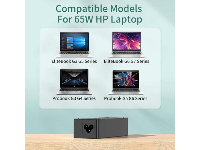 65W Laptop Charger for HP EliteBook Probook Charger Replacement EliteBook  840 G6 G5 G7 G3 725 735 745 755 G3 G4 G5 830 850 G4 G5 G6 G7 Probook 640  650